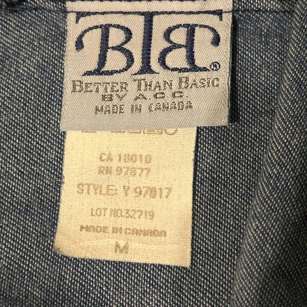 1990s Better Than Basic Denim Medium Maxi Skirt  Blue Modest Side Slit‎ Pockets